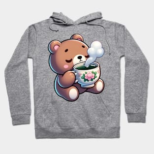 Cute Bear It's My Tea Time Hoodie